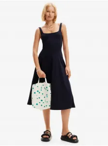 Zeleno-biely dámsky vzorovaný batoh Desigual New Splatter Sumy Mini