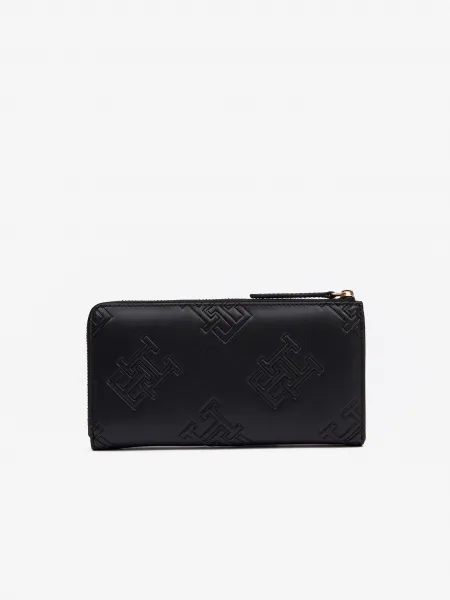 Čierna dámska peňaženka Tommy Hilfiger TH Refined Large Za Mono
