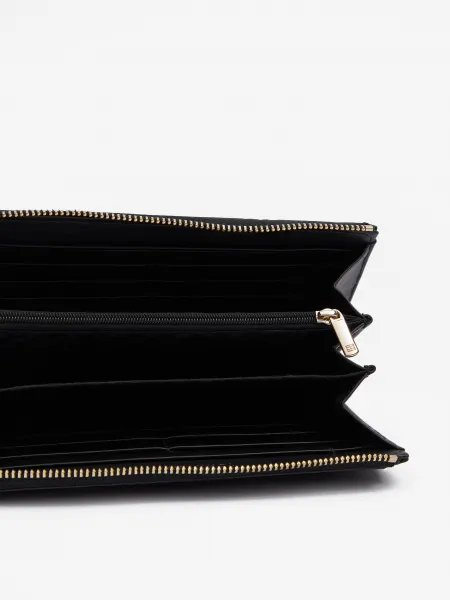 Čierna dámska peňaženka Tommy Hilfiger TH Refined Large Za Mono