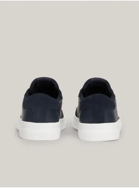 Tmavomodré pánske kožené tenisky Tommy Hilfiger