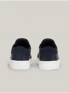 Tmavomodré pánske kožené tenisky Tommy Hilfiger
