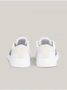 Biele pánske kožené tenisky Tommy Hilfiger