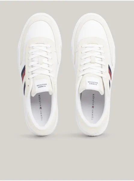 Biele pánske kožené tenisky Tommy Hilfiger