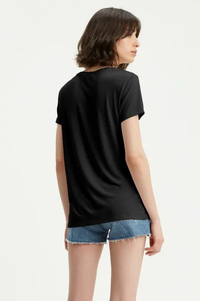Levi'S Women's Perfect Vneck Caviar Black Women's T-Shirt 8534100030