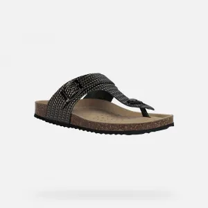 Grey women's sandals Geox Brionia - Women's