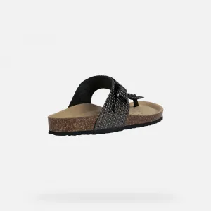Grey women's sandals Geox Brionia - Women's