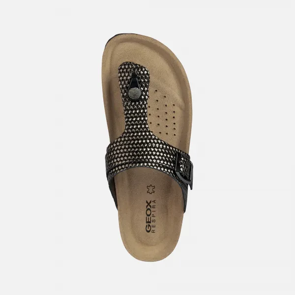 Grey women's sandals Geox Brionia - Women's