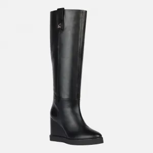 Black women's boots Geox Wedge - Women's