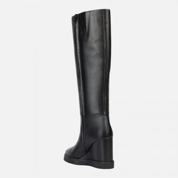 Black women's boots Geox Wedge - Women's