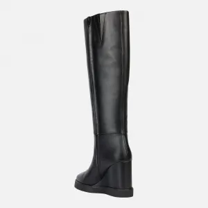 Black women's boots Geox Wedge - Women's