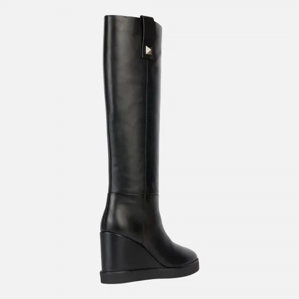 Black women's boots Geox Wedge - Women's