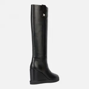 Black women's boots Geox Wedge - Women's
