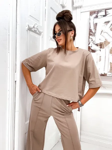Resti Women's cotton set with flared pants