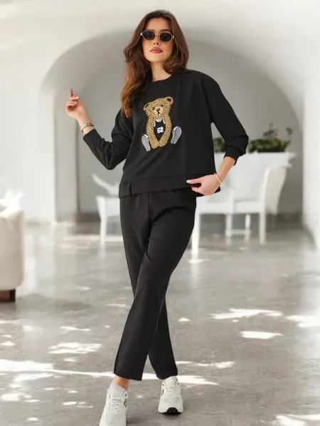Resti Women's viscose set with a bear