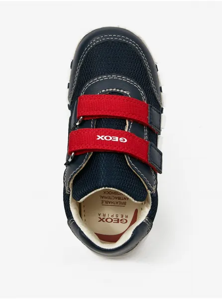 Dark blue boys' sneakers with leather details Geox - Boys