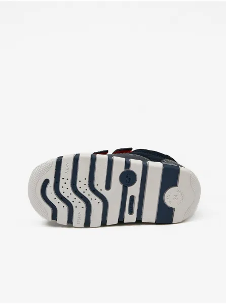 Dark blue boys' sneakers with leather details Geox - Boys