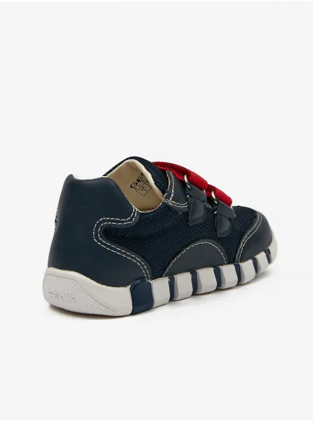 Dark blue boys' sneakers with leather details Geox - Boys