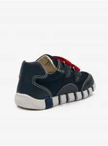 Dark blue boys' sneakers with leather details Geox - Boys