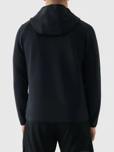 Pánska zateplená tréningová mikina so zipsom 4F SWEATSHIRT FNK M560-WAW25TFSWM560-20S-DEEP BLACK
