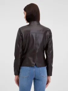 Dark brown women's faux leather jacket ORSAY - Women's