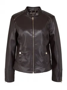 Dark brown women's faux leather jacket ORSAY - Women's