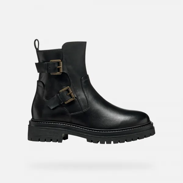 Black women's ankle boots Geox Iridea - Women's