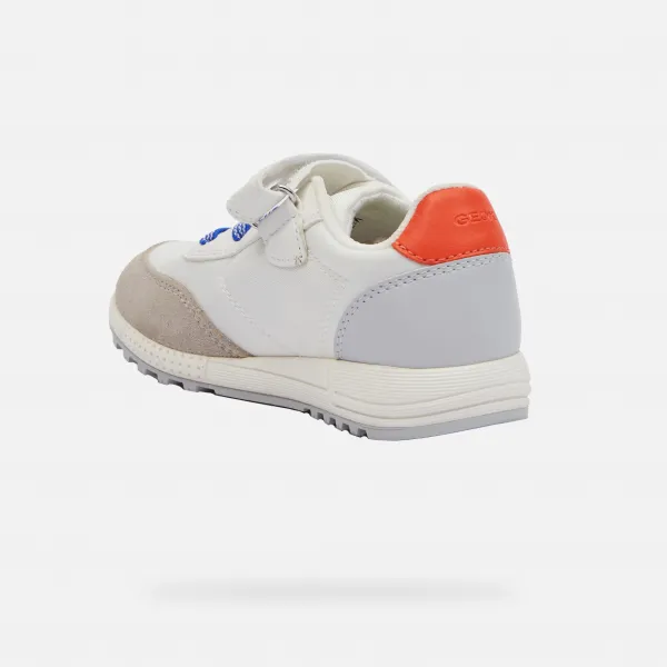 White boys' sneakers Geox Alben - Boys