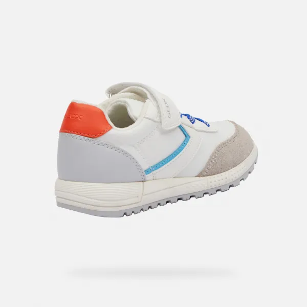 White boys' sneakers Geox Alben - Boys