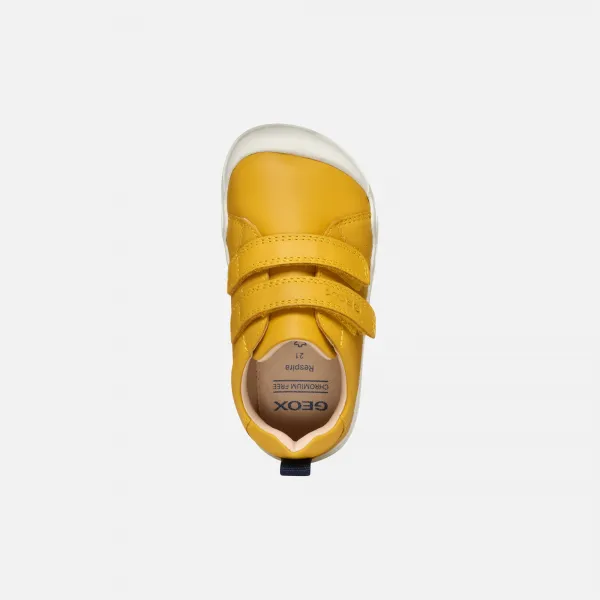 Mustard yellow boys' barefoot sneakers Geox Steppieup - Boys