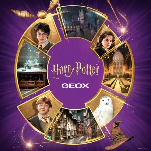 White boys' sneakers Geox Eclyper Harry Potter - Boys