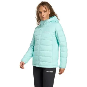 adidas TERREX MULTI LIGHT DOWN HOODED JACKET Dámska bunda, tyrkysová, veľkosť