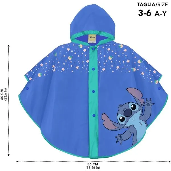 PERLETTI RAINCOAT Detský pršiplášť, modrá, veľkosť