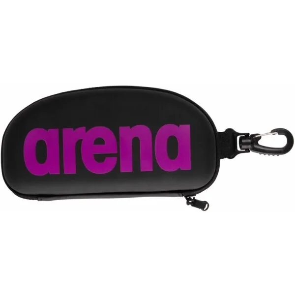 Puzdro na plavecké okuliare arena goggle case čierno/fialová