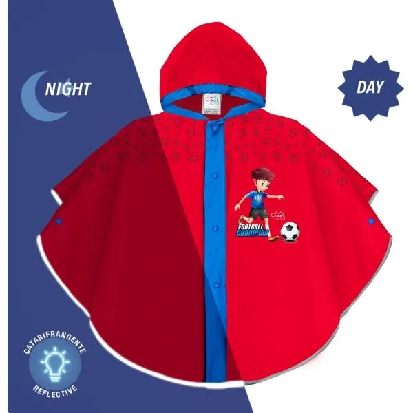 PERLETTI RAINCOAT Detský pršiplášť, červená, veľkosť