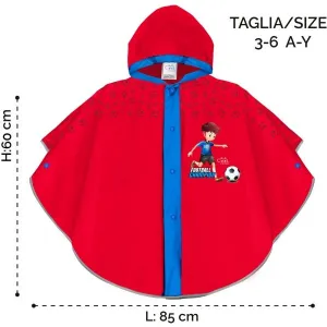PERLETTI RAINCOAT Detský pršiplášť, červená, veľkosť