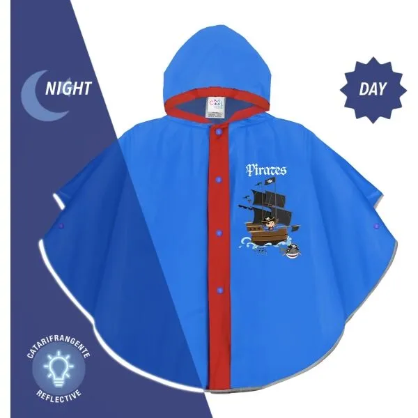 PERLETTI RAINCOAT Detský pršiplášť, modrá, veľkosť