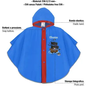 PERLETTI RAINCOAT Detský pršiplášť, modrá, veľkosť