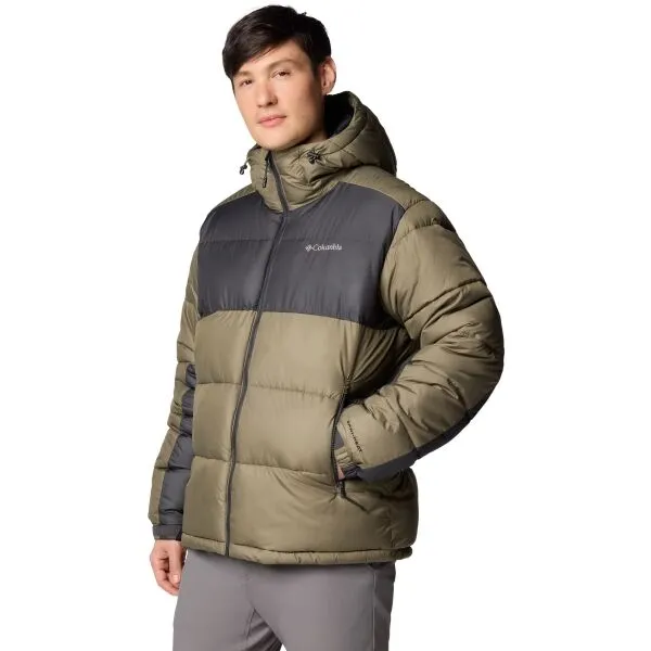 Columbia PIKE LAKE II HOODED JACKET Pánska bunda, khaki, veľkosť