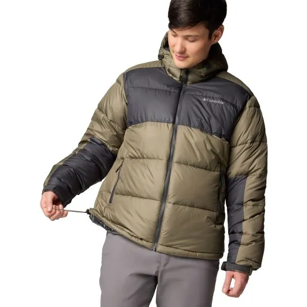 Columbia PIKE LAKE II HOODED JACKET Pánska bunda, khaki, veľkosť