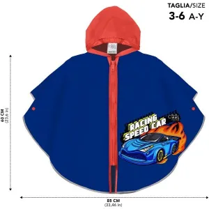 PERLETTI RAINCOAT Detský pršiplášť, modrá, veľkosť