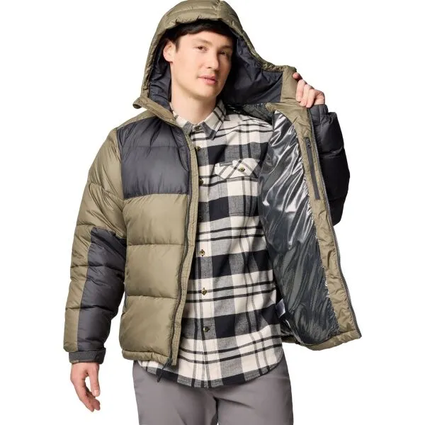 Columbia PIKE LAKE II HOODED JACKET Pánska bunda, khaki, veľkosť