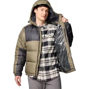 Columbia PIKE LAKE II HOODED JACKET Pánska bunda, khaki, veľkosť