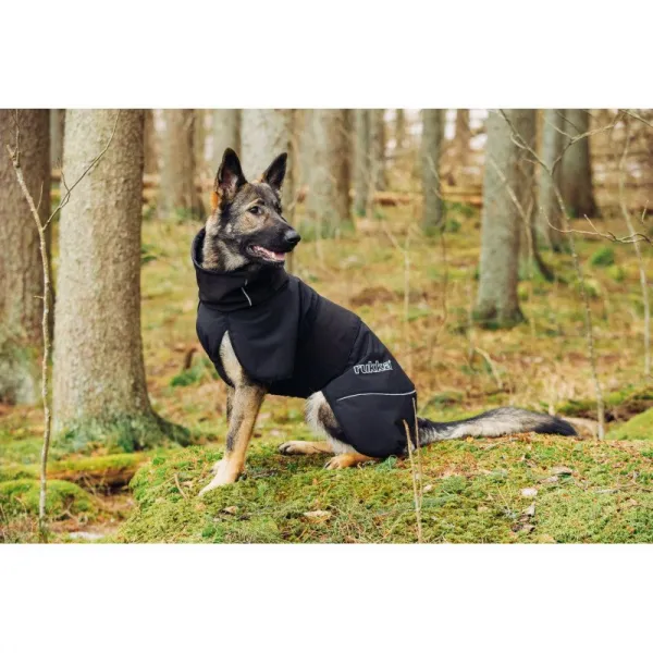 Teplé oblečenie pre psa Rukka Windy Čierne, Veľkosť: 65