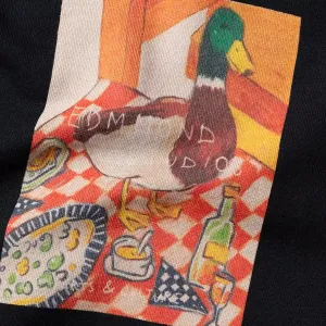 Edmmond Studios Cute Duck Hoodie "Plain Black" (325-40-10990)