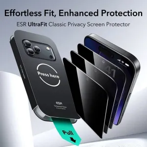 ESR Privacy Tvrdené sklo UltraFit, iPhone 17 Pro, 3 kusy