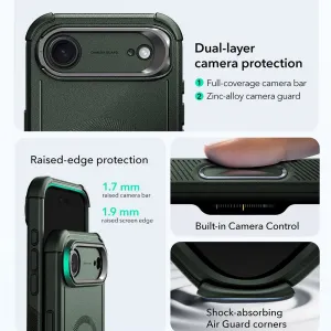 Kryt ESR Cyber Armor Kickstand, iPhone Air, zelený