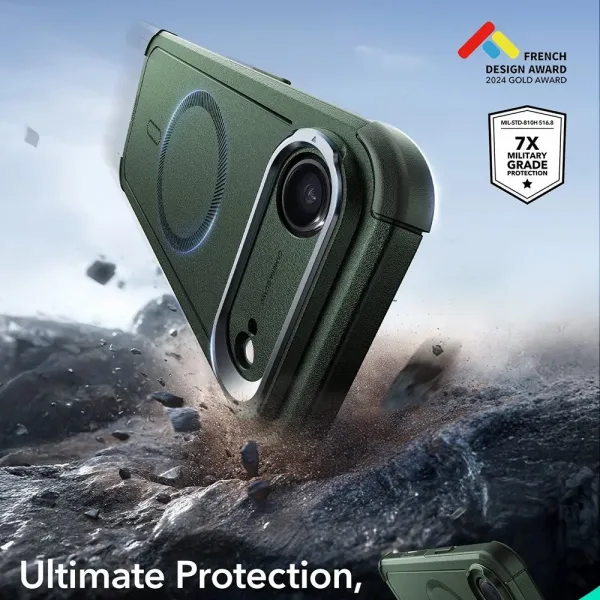 Kryt ESR Cyber Armor Kickstand, iPhone Air, zelený