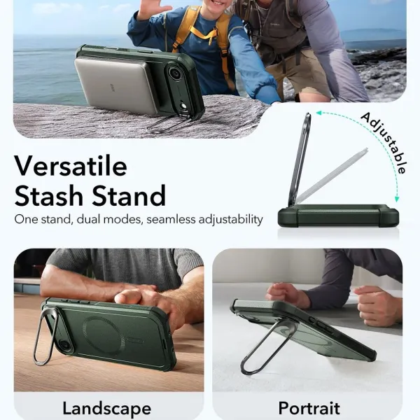 Kryt ESR Cyber Armor Kickstand, iPhone Air, zelený