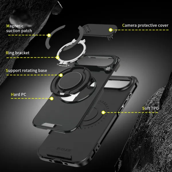 Camslide Stand obal, iPhone Air, čierny