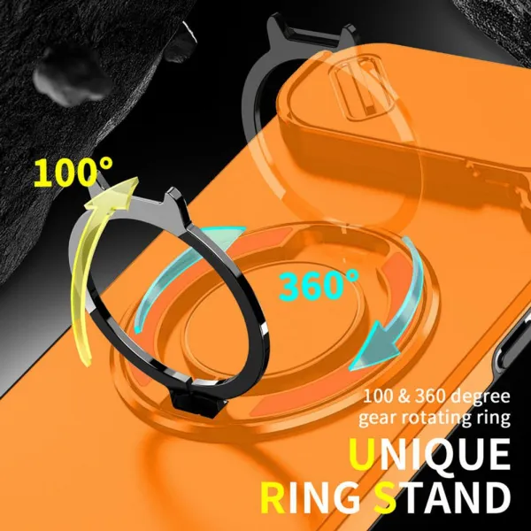Camslide Stand obal, iPhone Air, oranžový